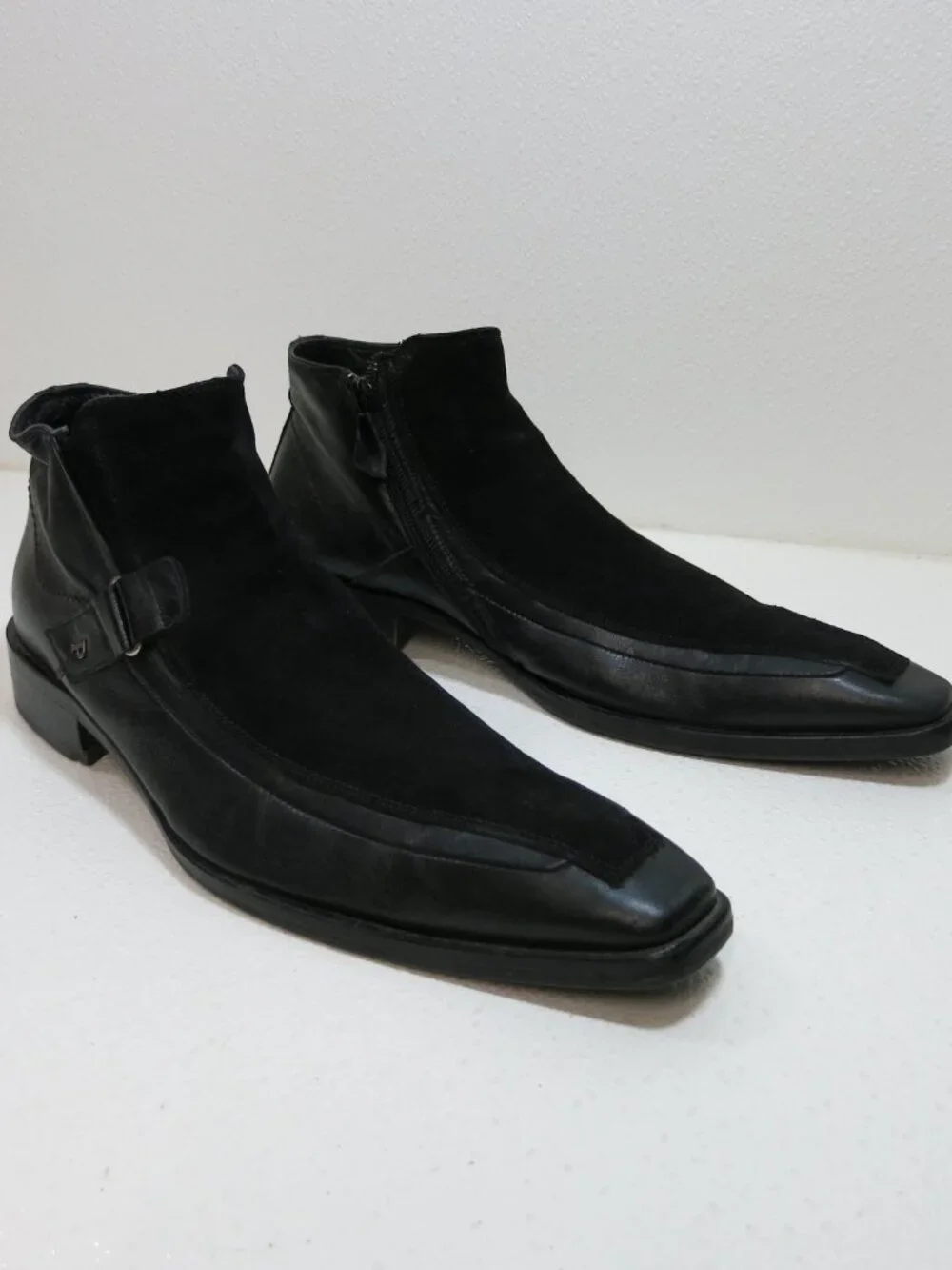Andrea Pagliarini Leather Long Toe Formal Dress Boots Footwear Shoes Sz 41.5